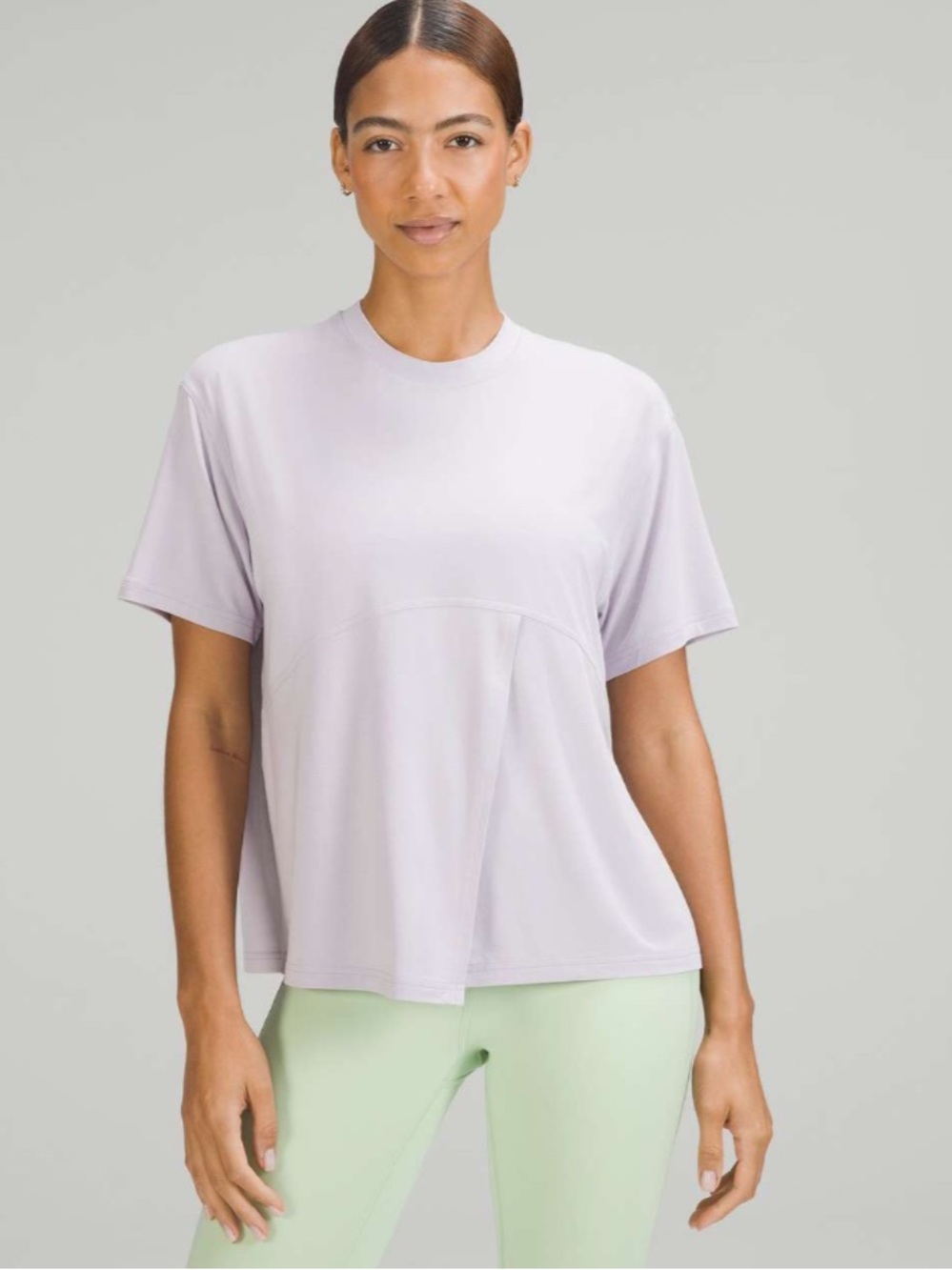 Lululemon Modal-Silk Blend Tie-Front Yoga T-Shirt